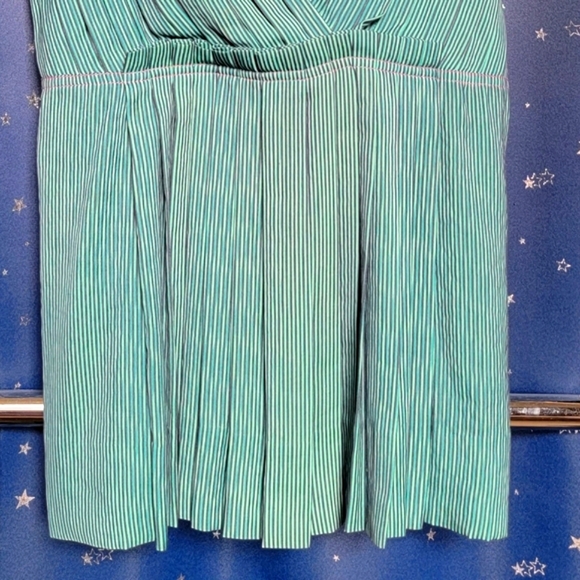Marc by Marc Jacobs Pleated Pinstripe Silk Camisole Baby Doll Vneck Tank Top XS - Picture 7 of 15